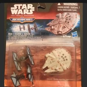 Star Wars Micro Machines - Mil. Falcon/tie fighter